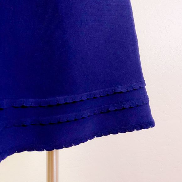 RACHEL PARCELL Navy Puffy Scallop Sweater Dress S - Picture 6 of 12